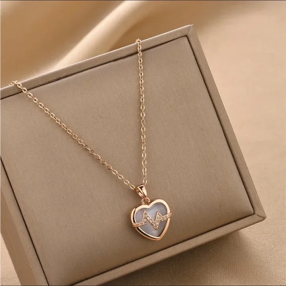 1 Heartbeat Diamond 18K Gold Plated Necklace - Picture 4 of 4